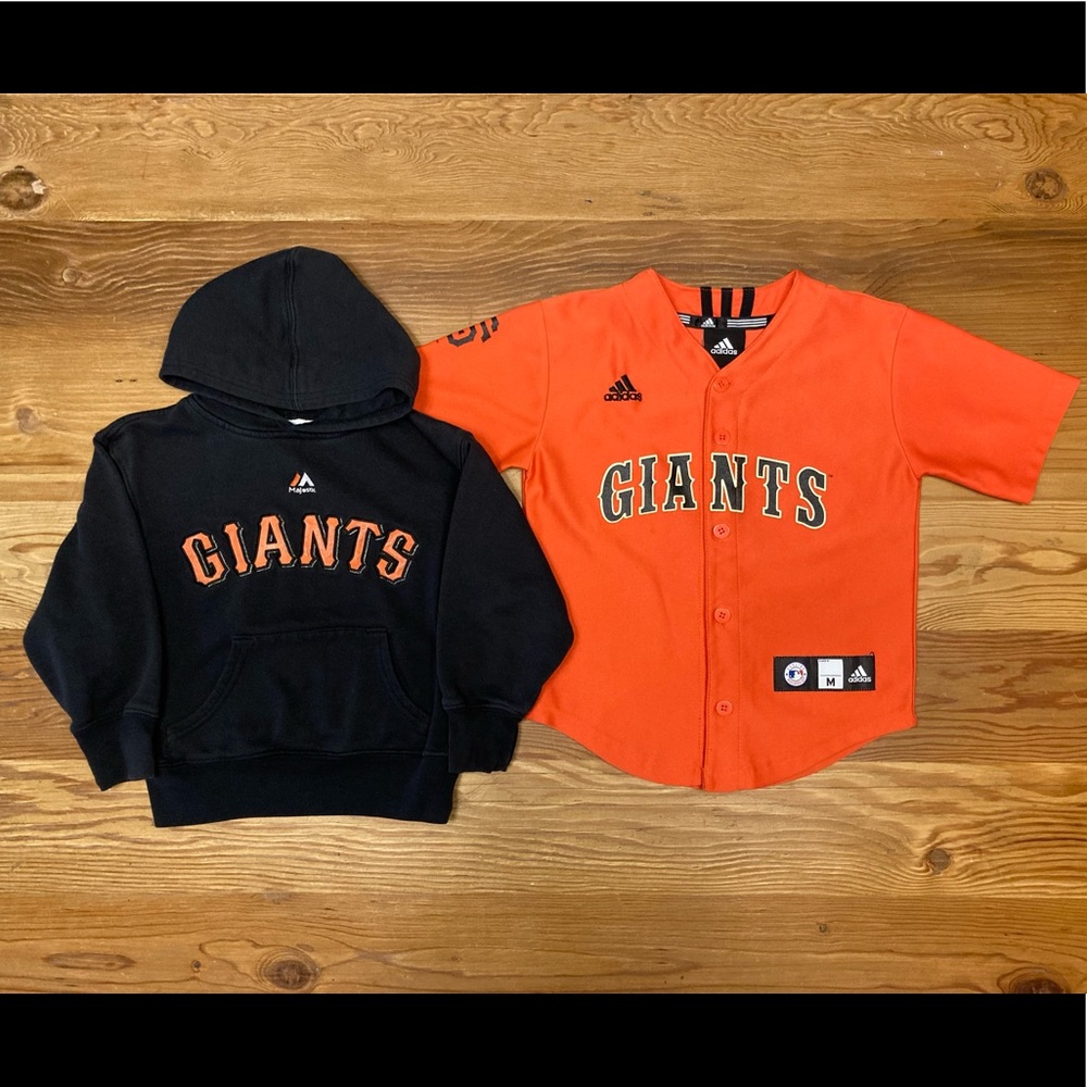 San Francisco Giants Kids Hoodie & Jersey Size 5/6
